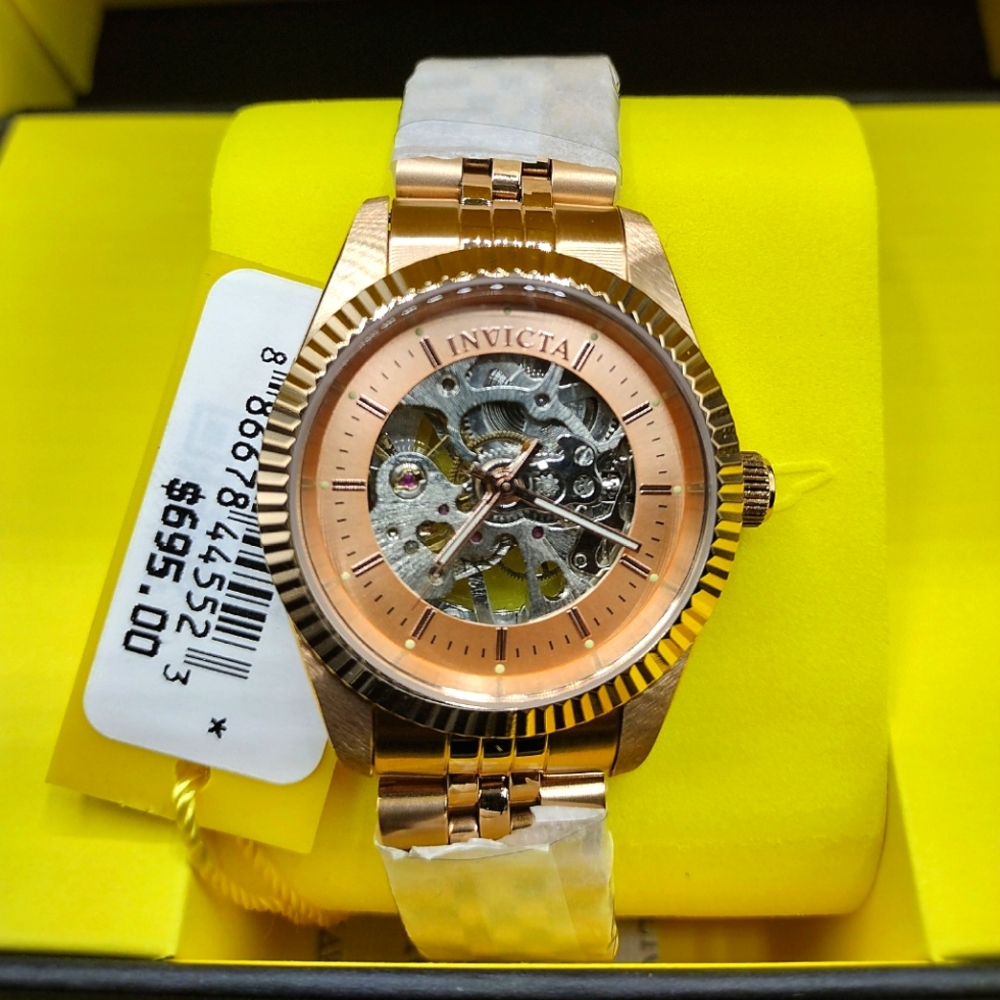 Brand New Invicta Automatic Specialty rose gold watch